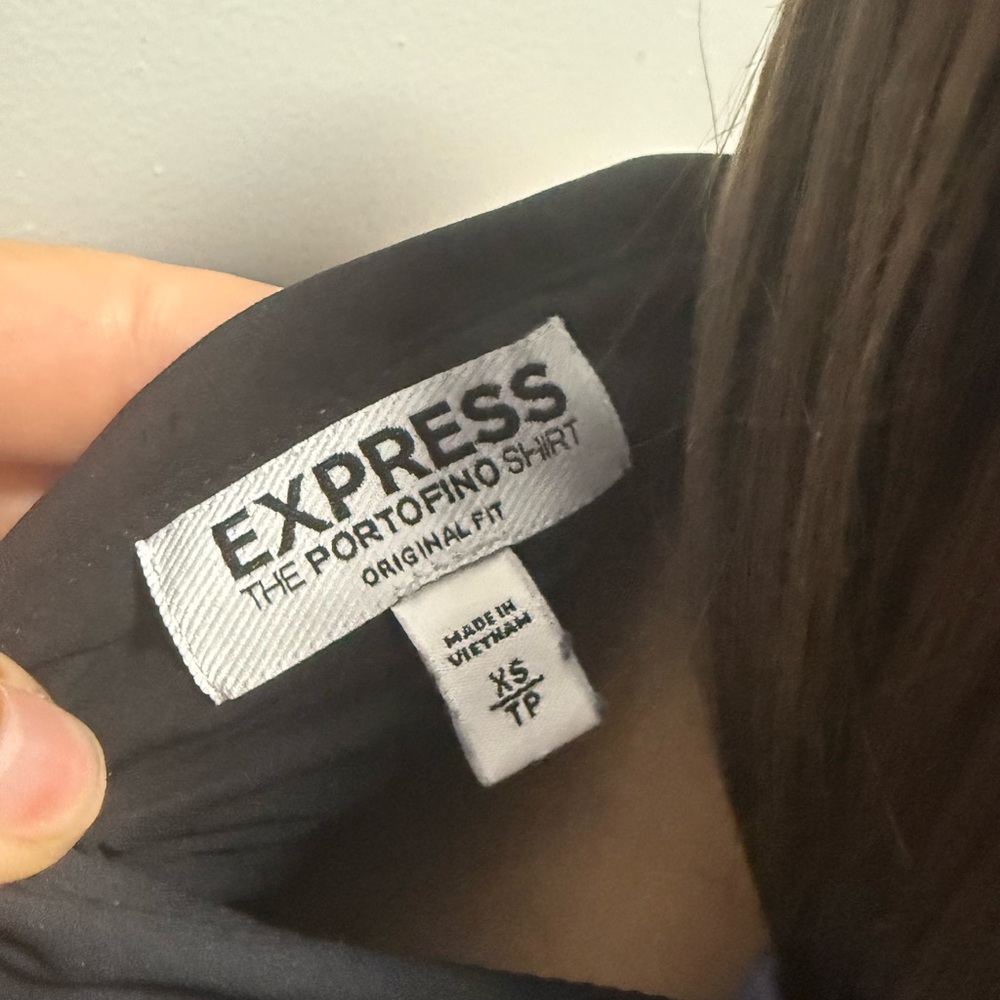 Express Black Button-Down Blouse - image 7